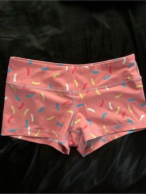 Feed Me Fight Me Pink Sprinkle Bike Shorts